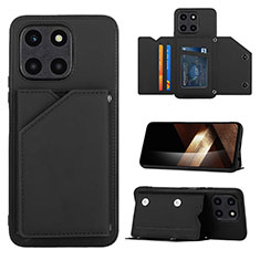 Funda Lujo Cuero Carcasa YB1 para Huawei Honor X6a Negro