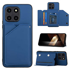 Funda Lujo Cuero Carcasa YB1 para Huawei Honor X8b Azul