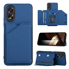 Funda Lujo Cuero Carcasa YB1 para Oppo A78 4G Azul