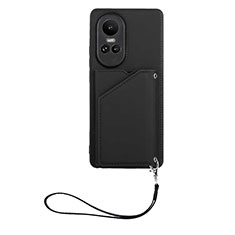 Funda Lujo Cuero Carcasa YB1 para Oppo Reno10 Pro 5G Negro