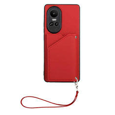 Funda Lujo Cuero Carcasa YB1 para Oppo Reno10 Pro 5G Rojo