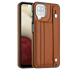 Funda Lujo Cuero Carcasa YB1 para Samsung Galaxy A12 5G Marron