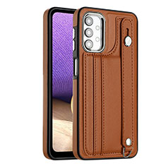 Funda Lujo Cuero Carcasa YB1 para Samsung Galaxy A13 4G Marron