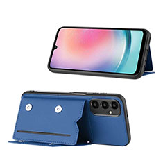 Funda Lujo Cuero Carcasa YB1 para Samsung Galaxy A24 4G Azul