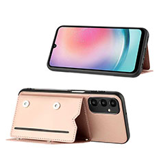 Funda Lujo Cuero Carcasa YB1 para Samsung Galaxy A24 4G Oro Rosa