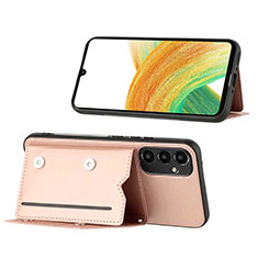 Funda Lujo Cuero Carcasa YB1 para Samsung Galaxy A34 5G Oro Rosa