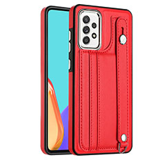 Funda Lujo Cuero Carcasa YB1 para Samsung Galaxy A52 4G Rojo