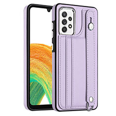 Funda Lujo Cuero Carcasa YB1 para Samsung Galaxy A73 5G Morado