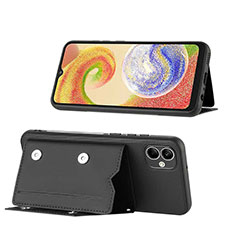 Funda Lujo Cuero Carcasa YB1 para Samsung Galaxy F04 Negro