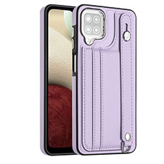 Funda Lujo Cuero Carcasa YB1 para Samsung Galaxy M12 Morado