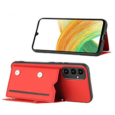 Funda Lujo Cuero Carcasa YB1 para Samsung Galaxy Quantum4 5G Rojo