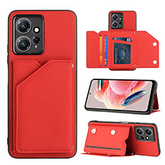 Funda Lujo Cuero Carcasa YB1 para Xiaomi Redmi Note 12 4G Rojo