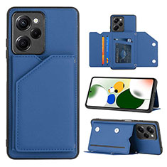 Funda Lujo Cuero Carcasa YB1 para Xiaomi Redmi Note 12 Pro Speed 5G Azul