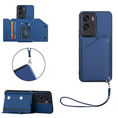 Funda Lujo Cuero Carcasa YB2 para Huawei Honor 90 Lite 5G Azul