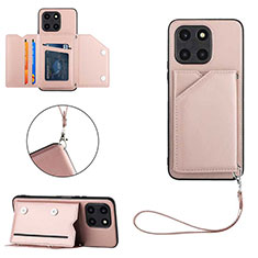 Funda Lujo Cuero Carcasa YB2 para Huawei Honor X8b Oro Rosa