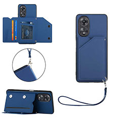 Funda Lujo Cuero Carcasa YB2 para Oppo A18 Azul