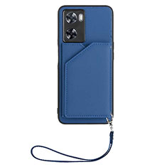 Funda Lujo Cuero Carcasa YB2 para Oppo A57 4G Azul