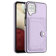 Funda Lujo Cuero Carcasa YB2 para Samsung Galaxy A12 Morado