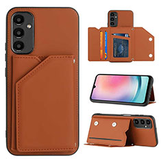 Funda Lujo Cuero Carcasa YB2 para Samsung Galaxy A14 4G Marron