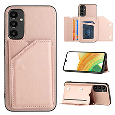 Funda Lujo Cuero Carcasa YB2 para Samsung Galaxy A34 5G Oro Rosa