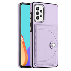 Funda Lujo Cuero Carcasa YB2 para Samsung Galaxy A52 5G Morado