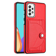 Funda Lujo Cuero Carcasa YB2 para Samsung Galaxy A52s 5G Rojo