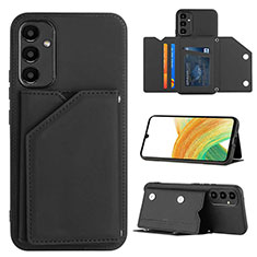 Funda Lujo Cuero Carcasa YB2 para Samsung Galaxy Quantum4 5G Negro