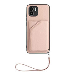 Funda Lujo Cuero Carcasa YB2 para Xiaomi Poco C50 Oro Rosa