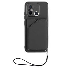 Funda Lujo Cuero Carcasa YB2 para Xiaomi Poco C55 Negro