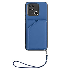 Funda Lujo Cuero Carcasa YB2 para Xiaomi Redmi 10 Power Azul