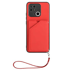 Funda Lujo Cuero Carcasa YB2 para Xiaomi Redmi 10C 4G Rojo
