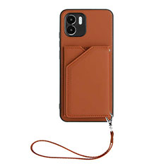 Funda Lujo Cuero Carcasa YB2 para Xiaomi Redmi A2 Plus Marron