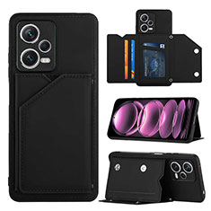 Funda Lujo Cuero Carcasa YB2 para Xiaomi Redmi Note 12 Pro+ Plus 5G Negro