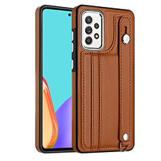 Funda Lujo Cuero Carcasa YB3 para Samsung Galaxy A32 4G Marron