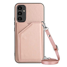 Funda Lujo Cuero Carcasa YB3 para Samsung Galaxy A34 5G Oro Rosa