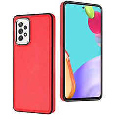 Funda Lujo Cuero Carcasa YB3 para Samsung Galaxy A52 5G Rojo