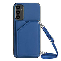 Funda Lujo Cuero Carcasa YB3 para Samsung Galaxy Quantum4 5G Azul