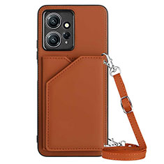 Funda Lujo Cuero Carcasa YB3 para Xiaomi Redmi Note 12 4G Marron