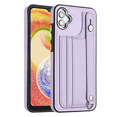 Funda Lujo Cuero Carcasa YB4 para Samsung Galaxy A04 4G Morado