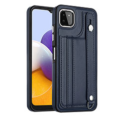 Funda Lujo Cuero Carcasa YB4 para Samsung Galaxy A22 5G Azul