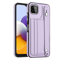 Funda Lujo Cuero Carcasa YB4 para Samsung Galaxy A22 5G Morado