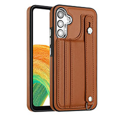 Funda Lujo Cuero Carcasa YB4 para Samsung Galaxy A54 5G Marron