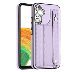 Funda Lujo Cuero Carcasa YB4 para Samsung Galaxy Quantum4 5G Morado