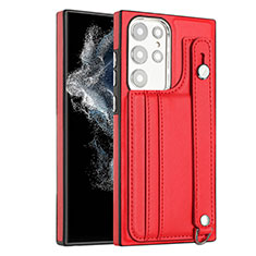 Funda Lujo Cuero Carcasa YB4 para Samsung Galaxy S23 Ultra 5G Rojo