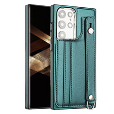 Funda Lujo Cuero Carcasa YB4 para Samsung Galaxy S24 Ultra 5G Verde