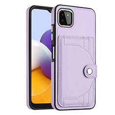 Funda Lujo Cuero Carcasa YB5 para Samsung Galaxy A22 5G Morado