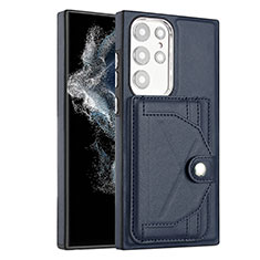 Funda Lujo Cuero Carcasa YB5 para Samsung Galaxy S23 Ultra 5G Azul