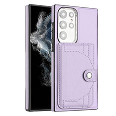 Funda Lujo Cuero Carcasa YB5 para Samsung Galaxy S23 Ultra 5G Morado