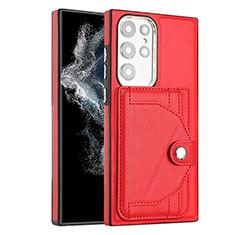 Funda Lujo Cuero Carcasa YB5 para Samsung Galaxy S23 Ultra 5G Rojo