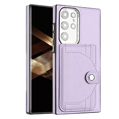 Funda Lujo Cuero Carcasa YB5 para Samsung Galaxy S24 Ultra 5G Morado